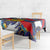 Custom Japan Football Tablecloth Seigaiha and Brush Style