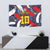 Custom Japan Football Tapestry Seigaiha and Brush Style