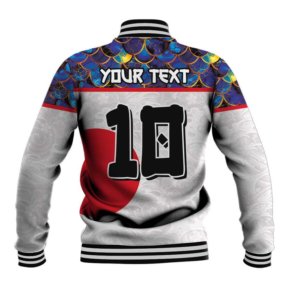 Custom Japan Football Baseball Jacket Seigaiha and Sun
