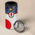 Custom Japan Football 4 in 1 Can Cooler Tumbler Seigaiha and Sun