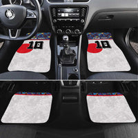 Custom Japan Football Car Mats Seigaiha and Sun