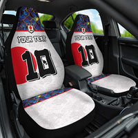 Custom Japan Football Car Seat Cover Seigaiha and Sun