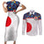 Custom Japan Football Couples Matching Short Sleeve Bodycon Dress and Long Sleeve Button Shirt Seigaiha and Sun