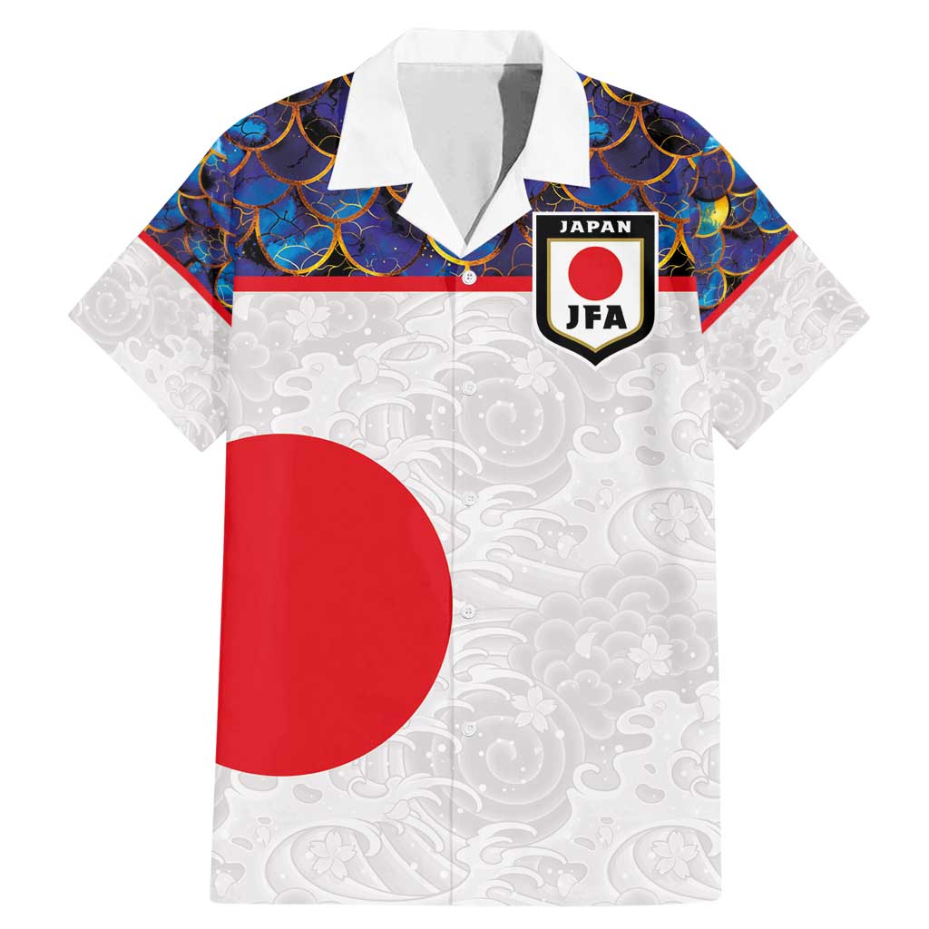 Custom Japan Football Family Matching Mermaid Dress and Hawaiian Shirt Seigaiha and Sun