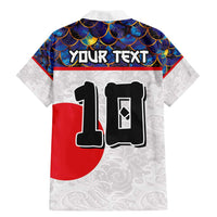 Custom Japan Football Family Matching Mermaid Dress and Hawaiian Shirt Seigaiha and Sun