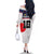 Custom Japan Football Family Matching Off The Shoulder Long Sleeve Dress and Hawaiian Shirt Seigaiha and Sun