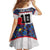 Custom Japan Football Family Matching Off Shoulder Maxi Dress and Hawaiian Shirt Seigaiha and Sun