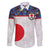 Custom Japan Football Family Matching Off Shoulder Short Dress and Hawaiian Shirt Seigaiha and Sun