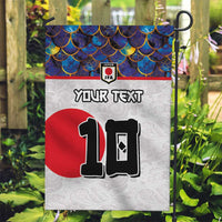 Custom Japan Football Garden Flag Seigaiha and Sun