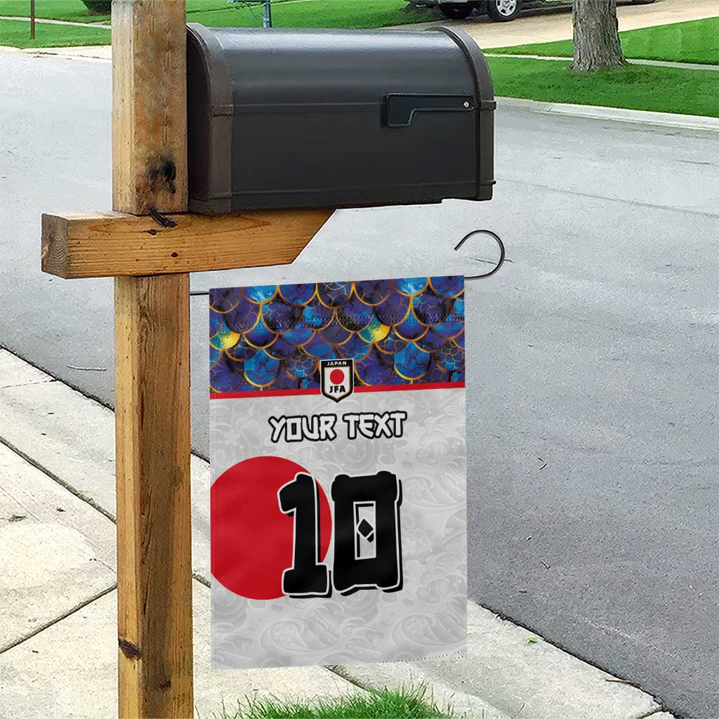 Custom Japan Football Garden Flag Seigaiha and Sun