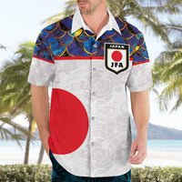 Custom Japan Football Hawaiian Shirt Seigaiha and Sun