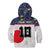 Custom Japan Football Kid Hoodie Seigaiha and Sun