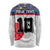 Custom Japan Football Long Sleeve Shirt Seigaiha and Sun