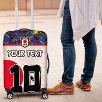 Custom Japan Football Luggage Cover Seigaiha and Sun