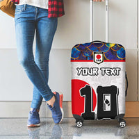 Custom Japan Football Luggage Cover Seigaiha and Sun