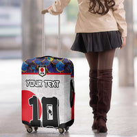 Custom Japan Football Luggage Cover Seigaiha and Sun
