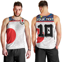 Custom Japan Football Men Tank Top Seigaiha and Sun