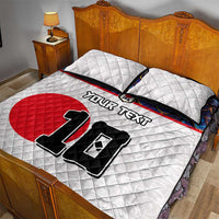 Custom Japan Football Quilt Bed Set Seigaiha and Sun