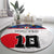 Custom Japan Football Round Carpet Seigaiha and Sun