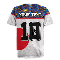 Custom Japan Football Rugby Jersey Seigaiha and Sun