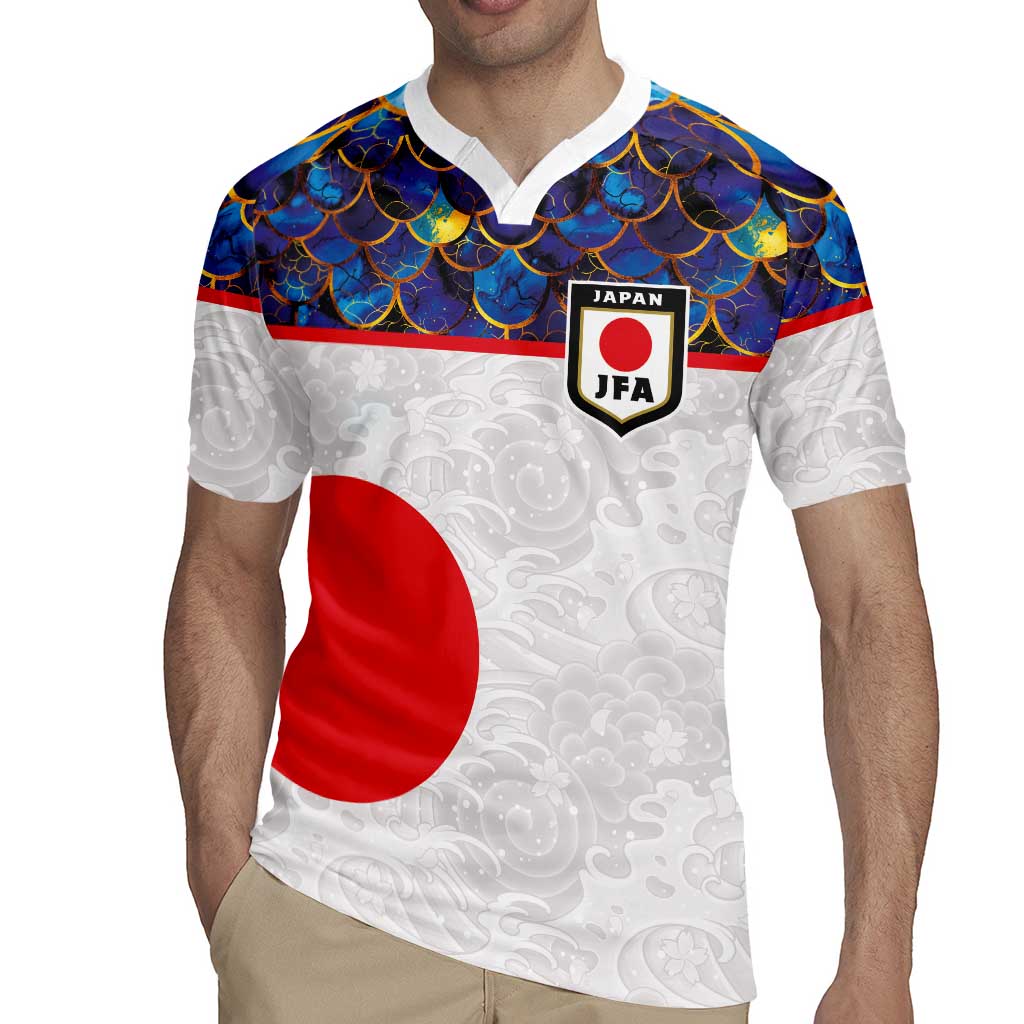 Custom Japan Football Rugby Jersey Seigaiha and Sun