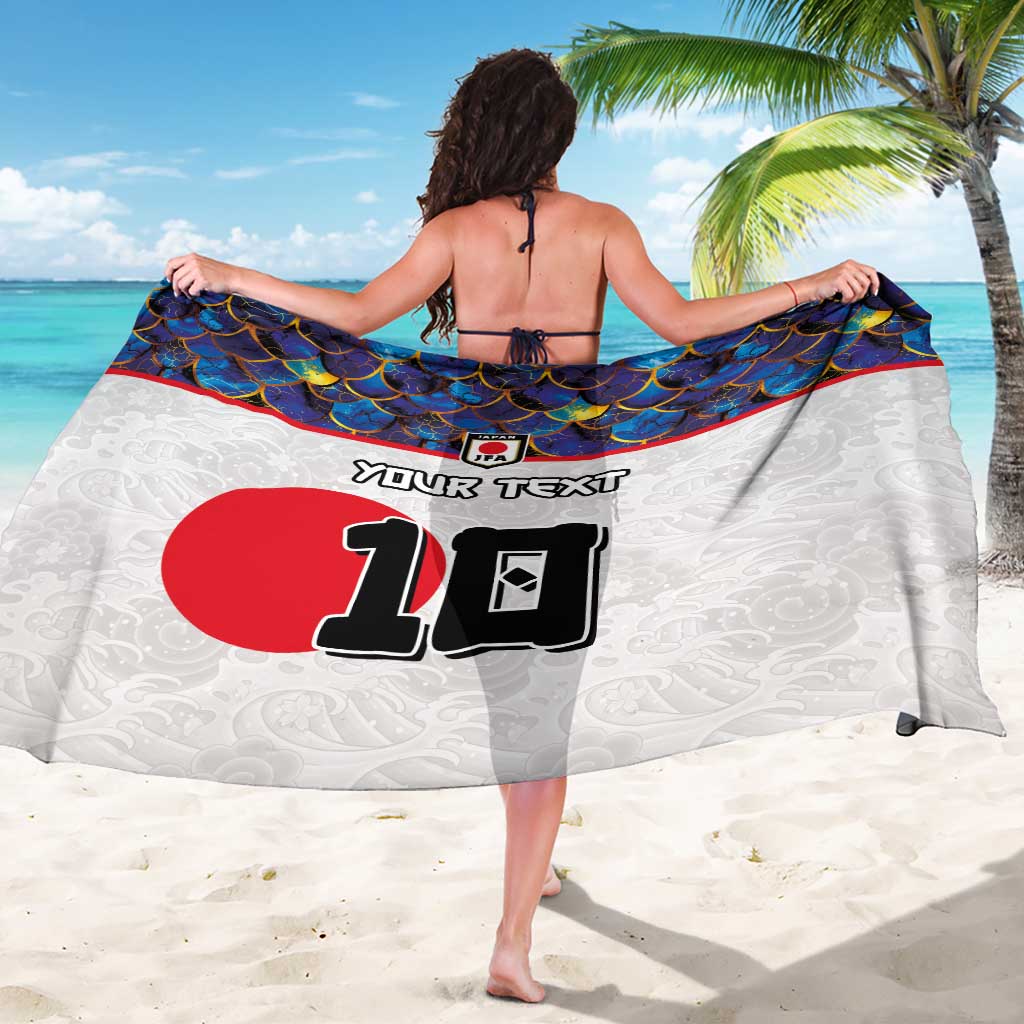 Custom Japan Football Sarong Seigaiha and Sun