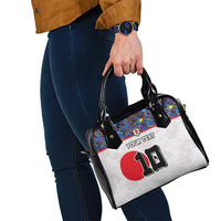 Custom Japan Football Shoulder Handbag Seigaiha and Sun