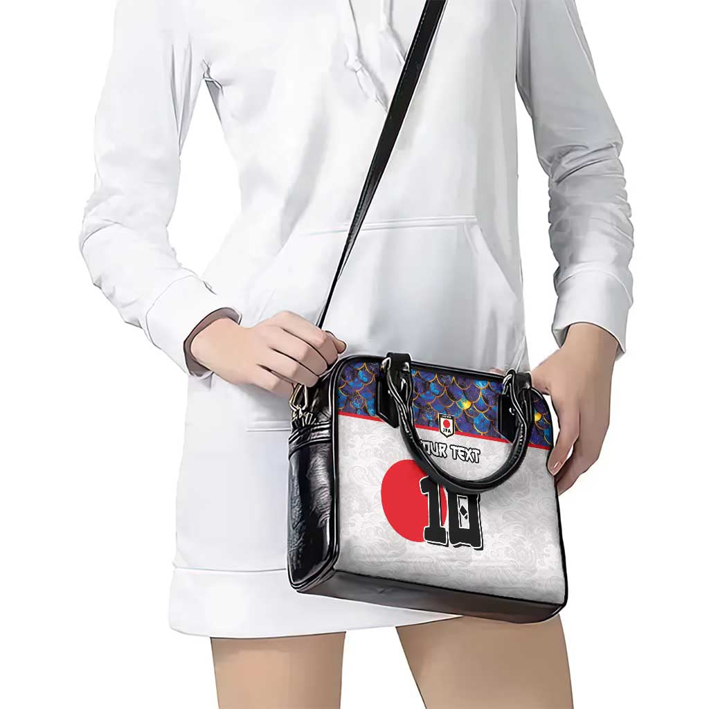 Custom Japan Football Shoulder Handbag Seigaiha and Sun