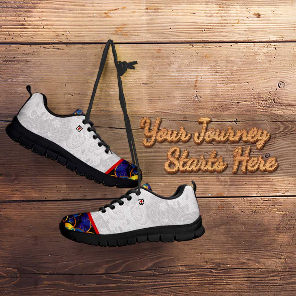 Custom Japan Football Sneakers Seigaiha and Sun