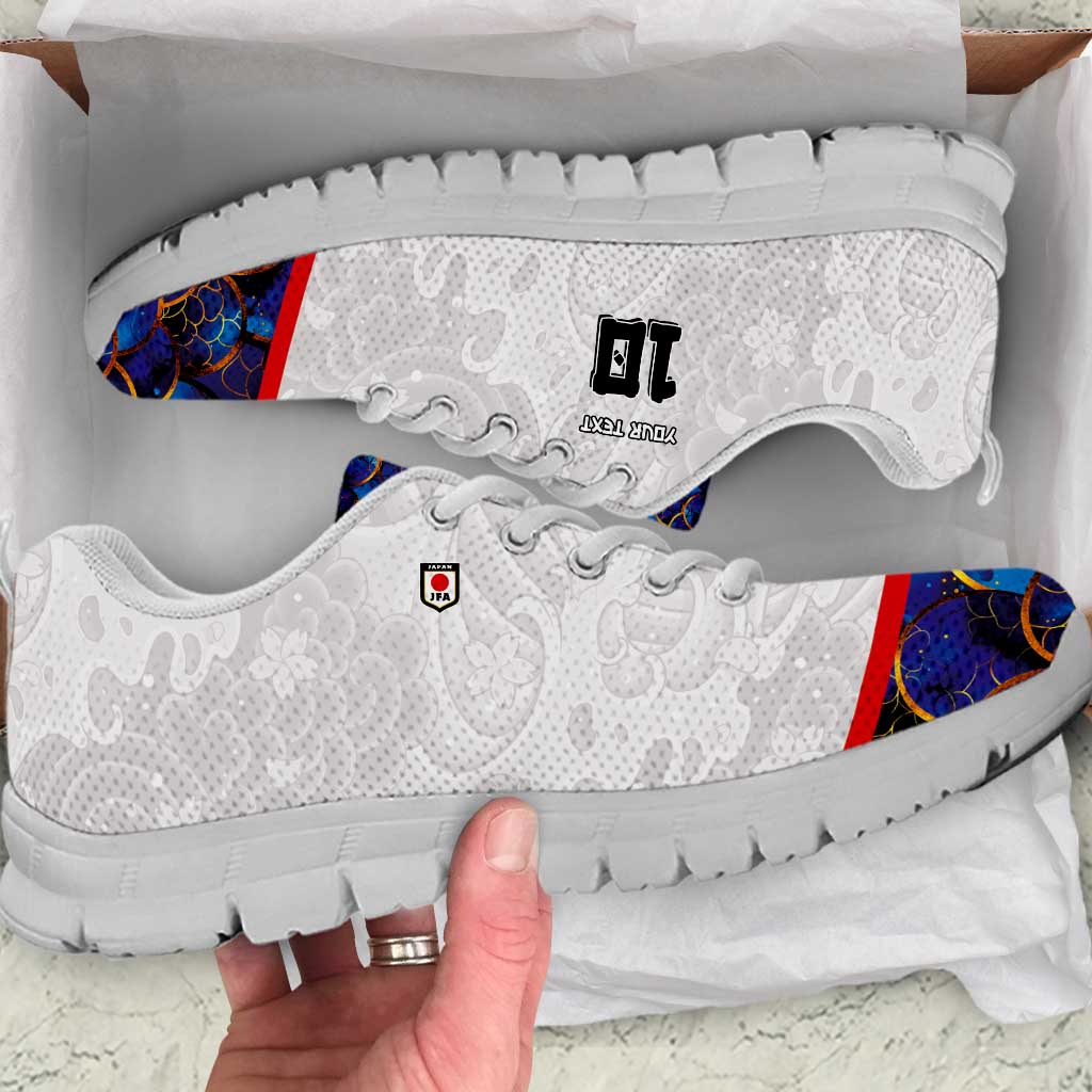 Custom Japan Football Sneakers Seigaiha and Sun