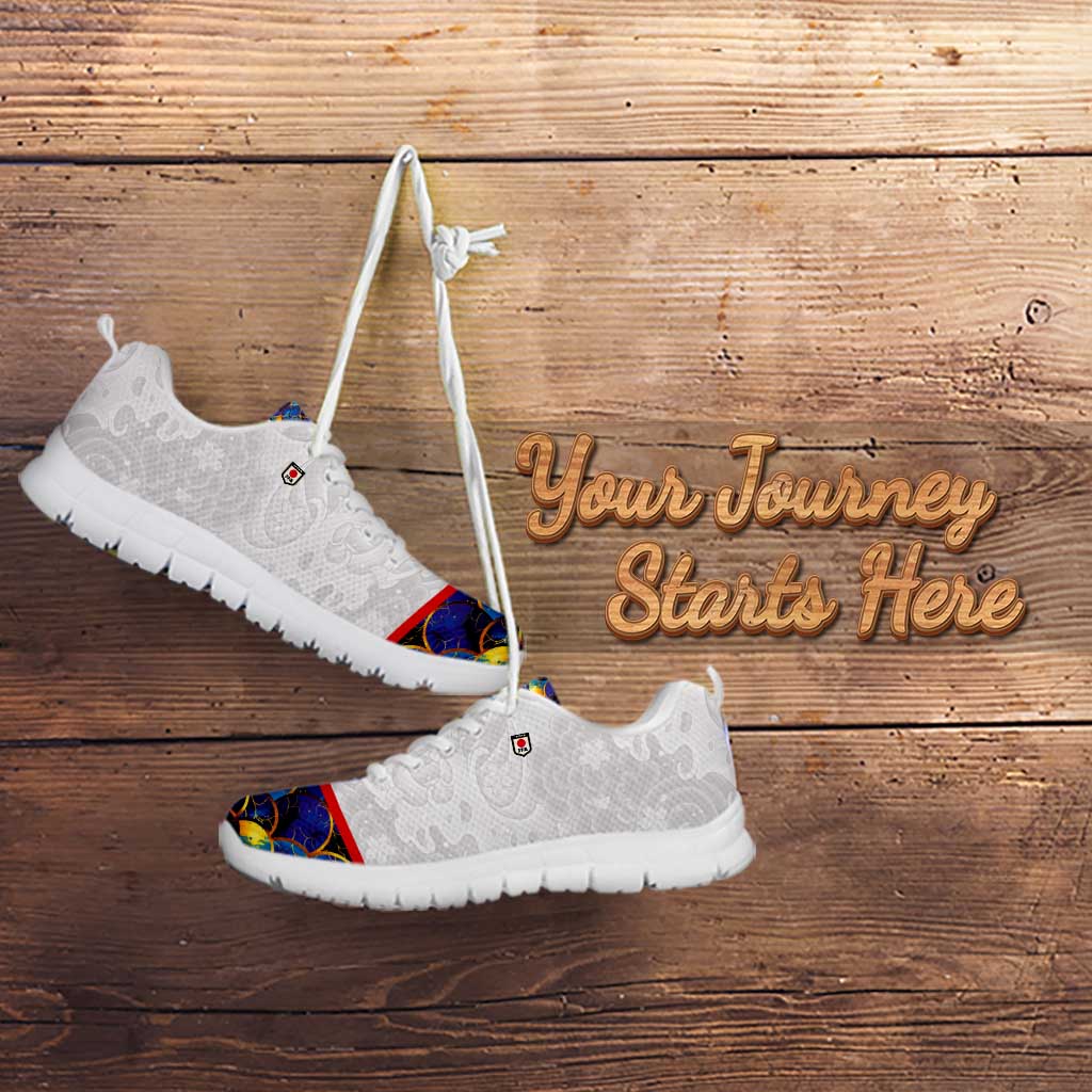 Custom Japan Football Sneakers Seigaiha and Sun