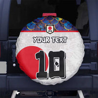 Custom Japan Football Spare Tire Cover Seigaiha and Sun