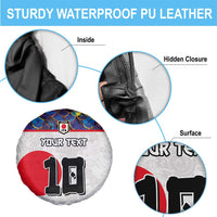 Custom Japan Football Spare Tire Cover Seigaiha and Sun