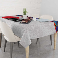 Custom Japan Football Tablecloth Seigaiha and Sun