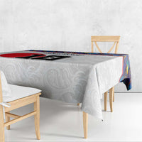 Custom Japan Football Tablecloth Seigaiha and Sun