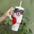 Custom Japan Football Tumbler With Handle Seigaiha and Sun