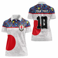 Custom Japan Football Women Polo Shirt Seigaiha and Sun