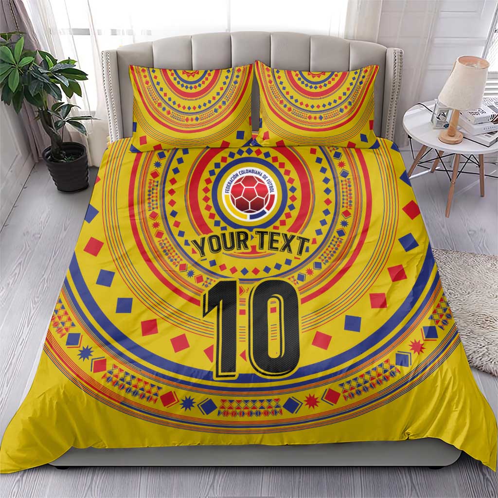 Custom Colombia Football Bedding Set Sporty Vueltiao Hat