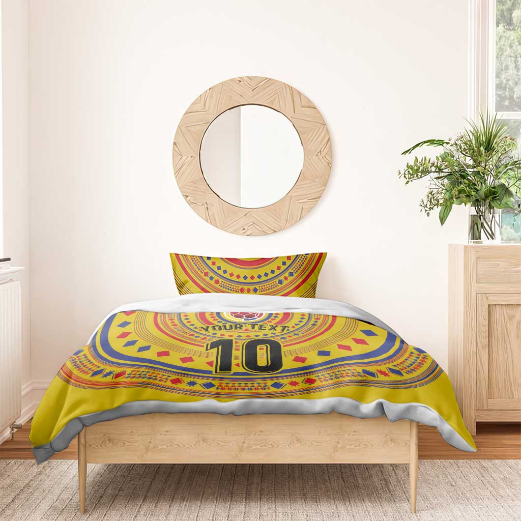 Custom Colombia Football Bedding Set Sporty Vueltiao Hat