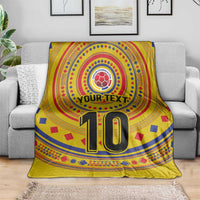 Custom Colombia Football Blanket Sporty Vueltiao Hat