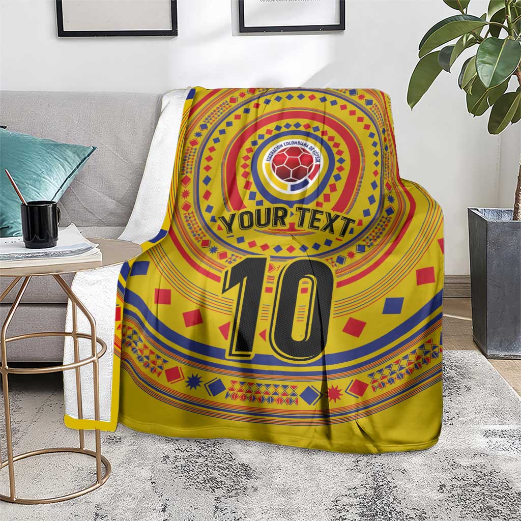 Custom Colombia Football Blanket Sporty Vueltiao Hat
