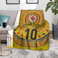 Custom Colombia Football Blanket Sporty Vueltiao Hat