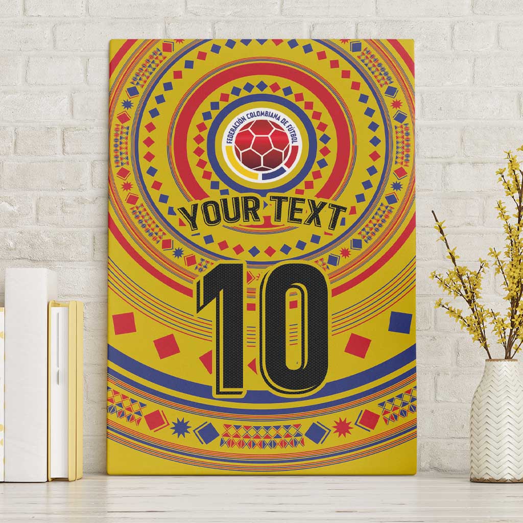 Custom Colombia Football Canvas Wall Art Sporty Vueltiao Hat