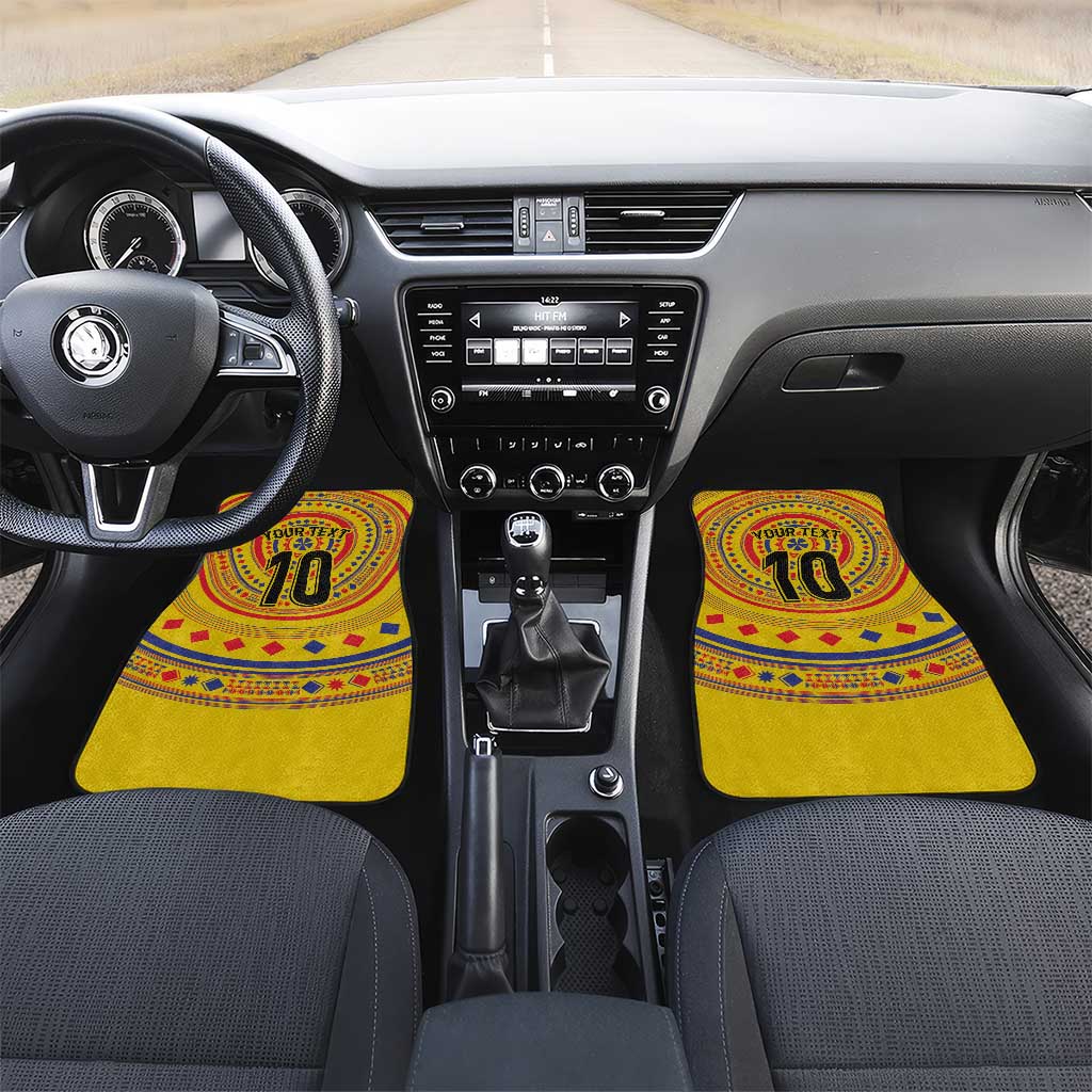 Custom Colombia Football Car Mats Sporty Vueltiao Hat