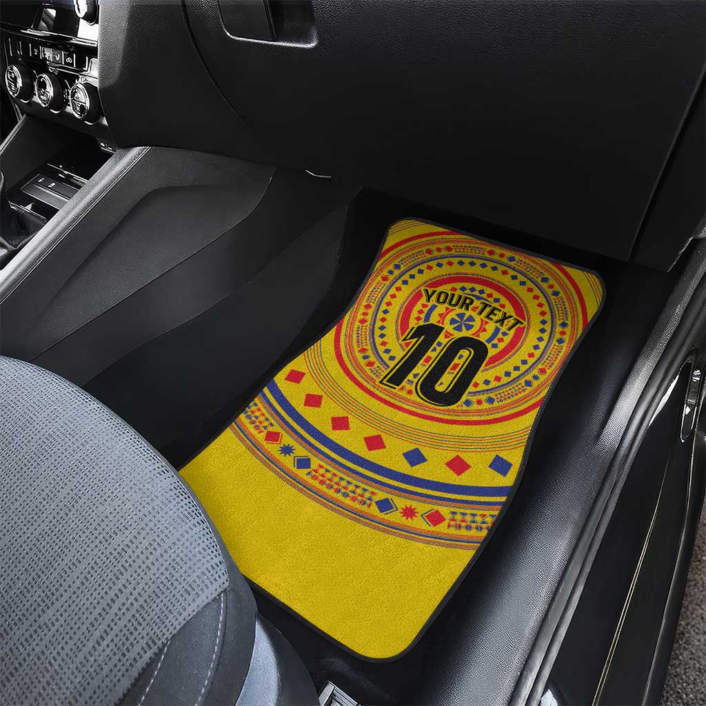 Custom Colombia Football Car Mats Sporty Vueltiao Hat