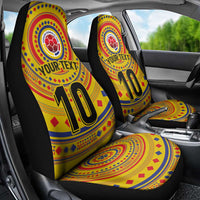 Custom Colombia Football Car Seat Cover Sporty Vueltiao Hat