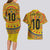 Custom Colombia Football Couples Matching Long Sleeve Bodycon Dress and Hawaiian Shirt Sporty Vueltiao Hat