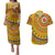Custom Colombia Football Couples Matching Puletasi and Hawaiian Shirt Sporty Vueltiao Hat