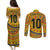 Custom Colombia Football Couples Matching Puletasi and Long Sleeve Button Shirt Sporty Vueltiao Hat