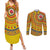 Custom Colombia Football Couples Matching Summer Maxi Dress and Long Sleeve Button Shirt Sporty Vueltiao Hat